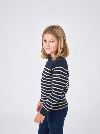 N3406 Jersey Breton Marino/Crudo