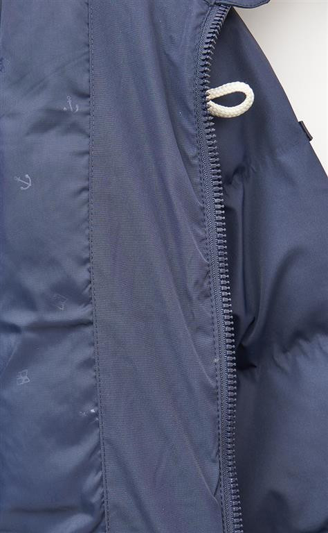 C3096 Chaquetón largo acolchado waterproof Marino