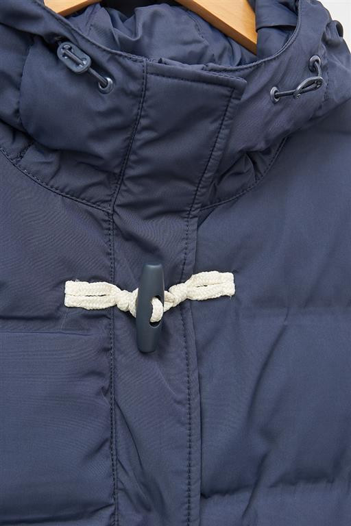 C3096 Chaquetón largo acolchado waterproof Marino
