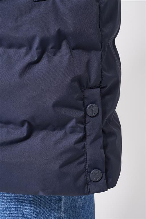 C3096 Chaquetón largo acolchado waterproof Marino