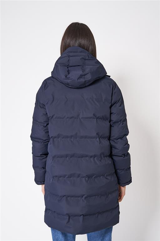 C3096 Chaquetón largo acolchado waterproof Marino