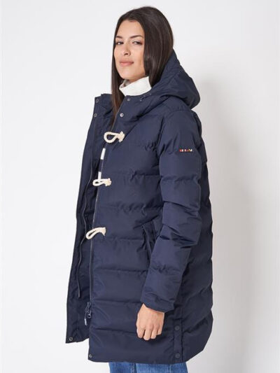 C3096 Chaquetón largo acolchado waterproof Marino