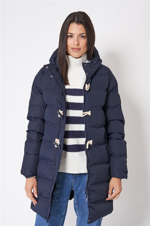 C3096 Chaquetón largo acolchado waterproof Marino