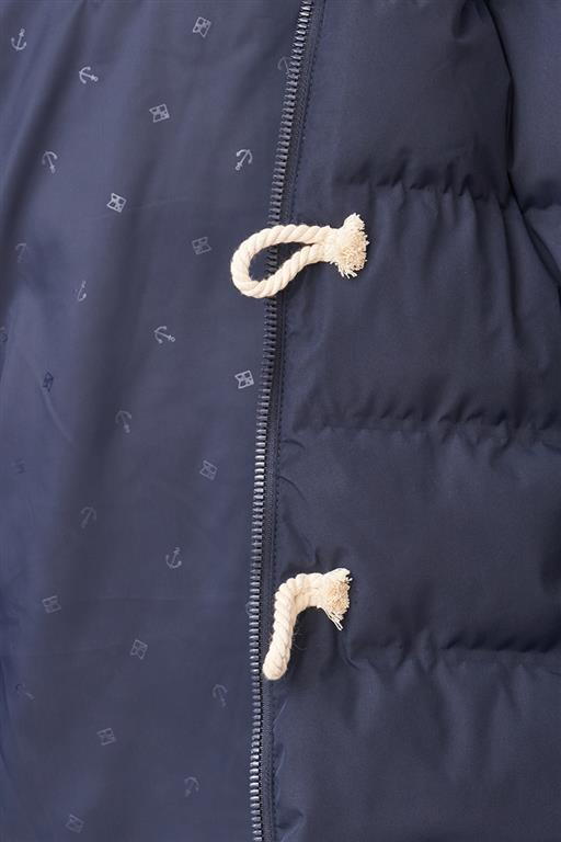 C3096 Chaquetón largo acolchado waterproof Marino