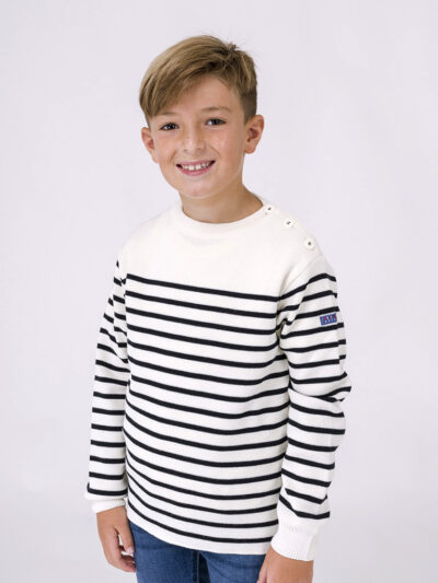 N3406 Jersey Breton Crudo/Marino