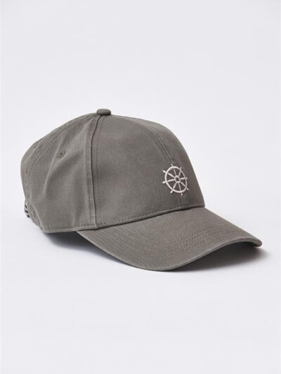A2405 Gorra con dibujo de timón Khaki