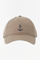 A2406 Gorra con dibujo de un Ancla Beig