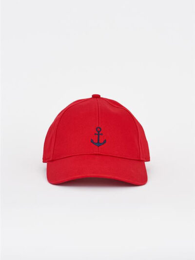 A2406 Gorra con dibujo de un Ancla Rojo