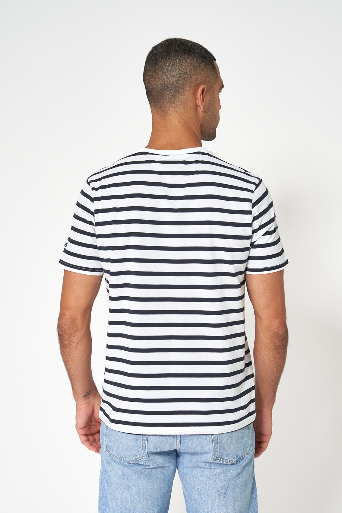 A2371 Camiseta de rayas cuello redondo - Imagen 2