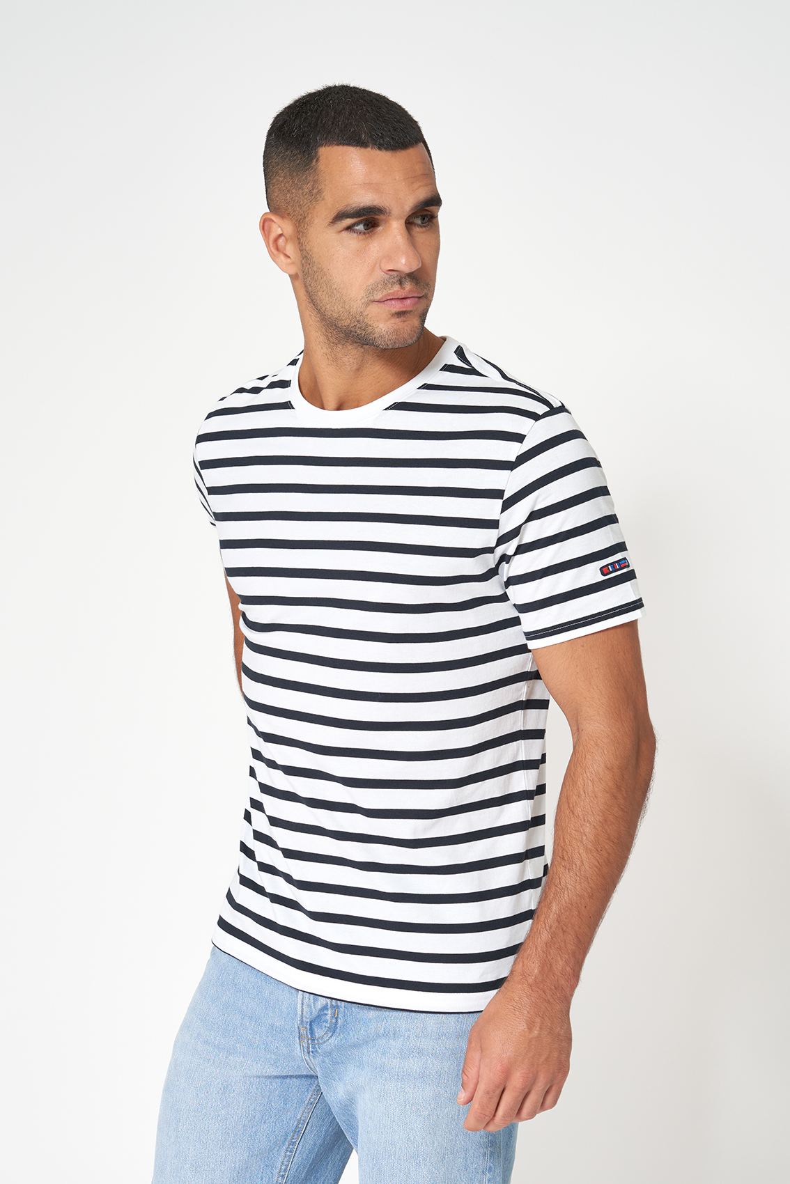 A2371 Camiseta de rayas cuello redondo - Imagen 3