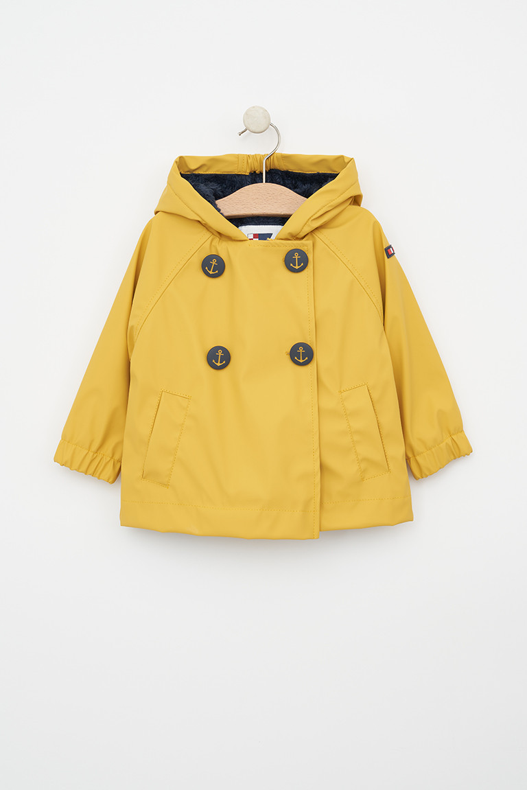 C3151 Chubasquero botones anclas amarillo
