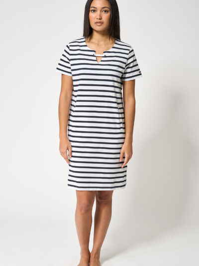 A1966 Vestido marinero de algodón