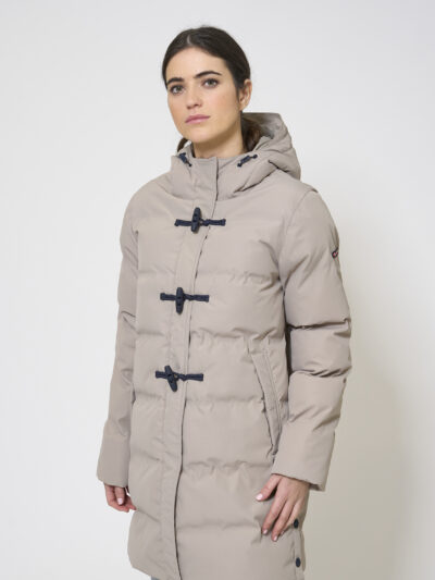 C3096 Chaquetón largo acolchado waterproof - Gris (VT), 42