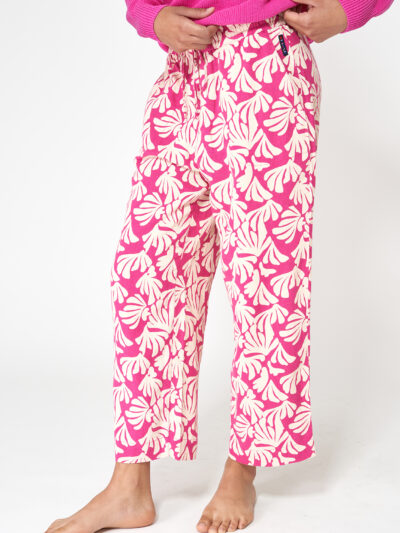 A1999 Pantalón fluido cropped en mezcla de lino